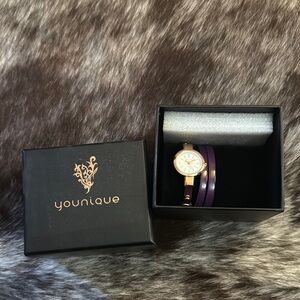 Younique Purple and Gold Women's Watch